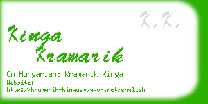 kinga kramarik business card